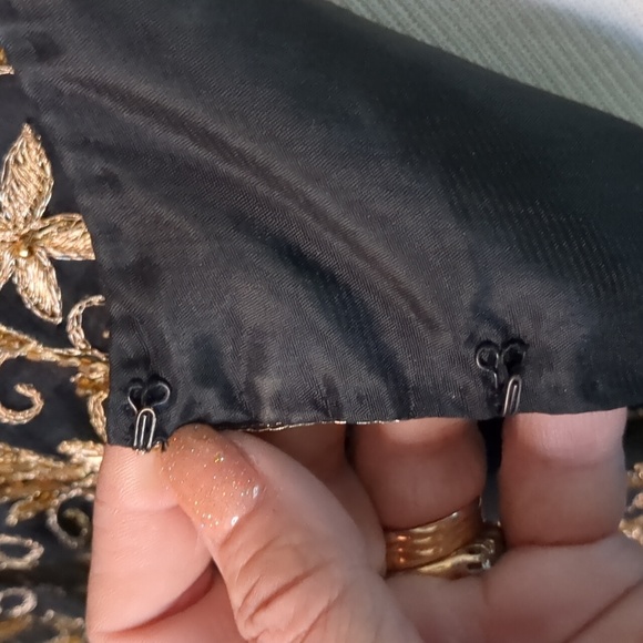 VINTAGE BEADED SILK Bolero jacket - Picture 7 of 10